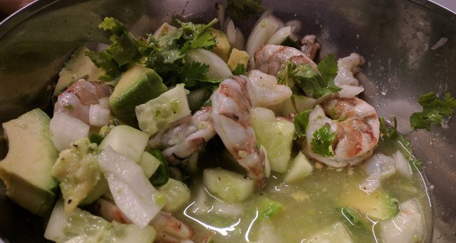 Aguachile dish picture